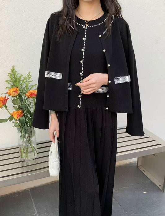 パール使いツイード調セットアップ