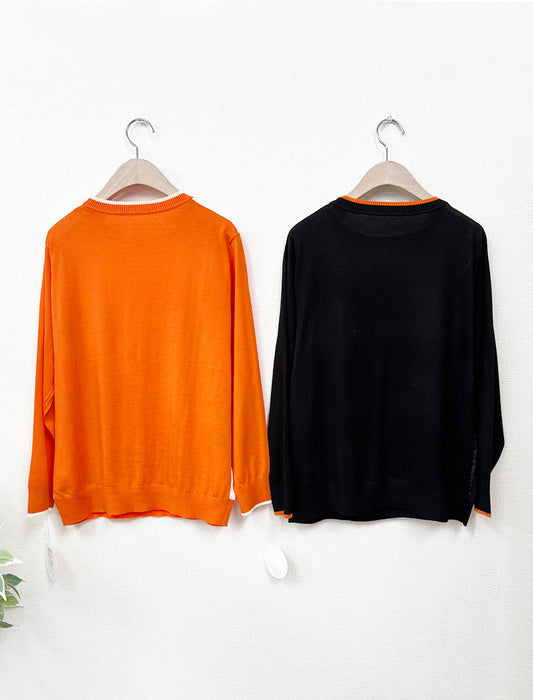 ホース＆ バタフライモチーフニット