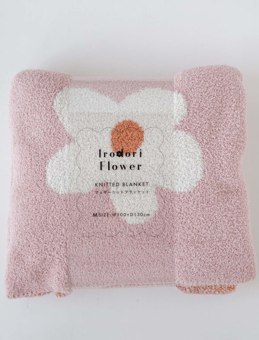 大判北欧もちもちフラワーブランケット