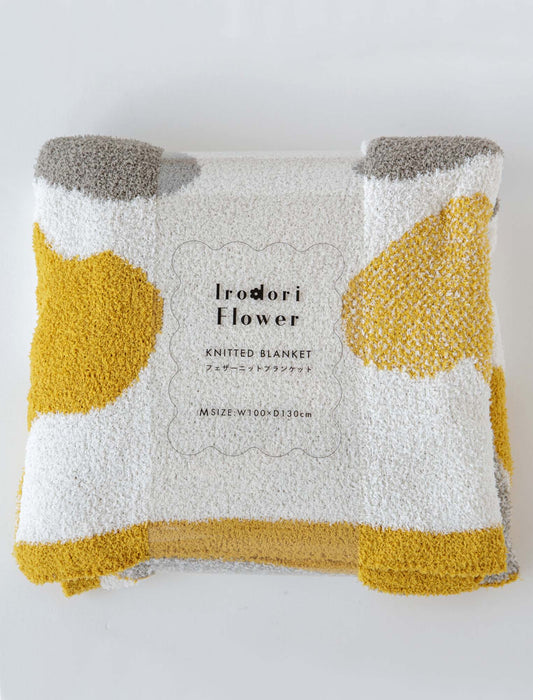 大判北欧もちもちフラワーブランケット