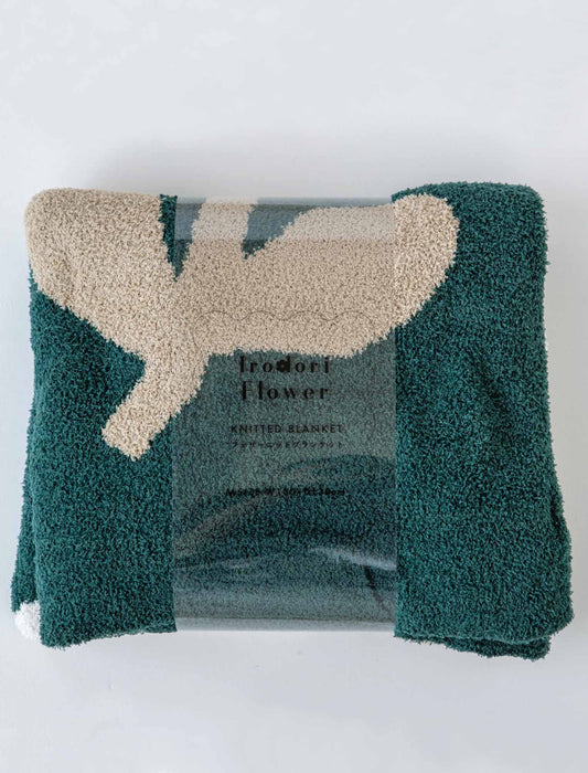 大判北欧もちもちフラワーブランケット