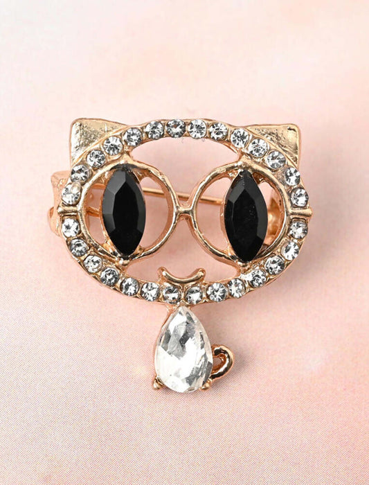 キラキラネコミニブローチ