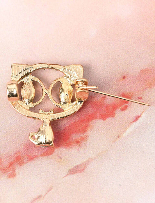 キラキラネコミニブローチ