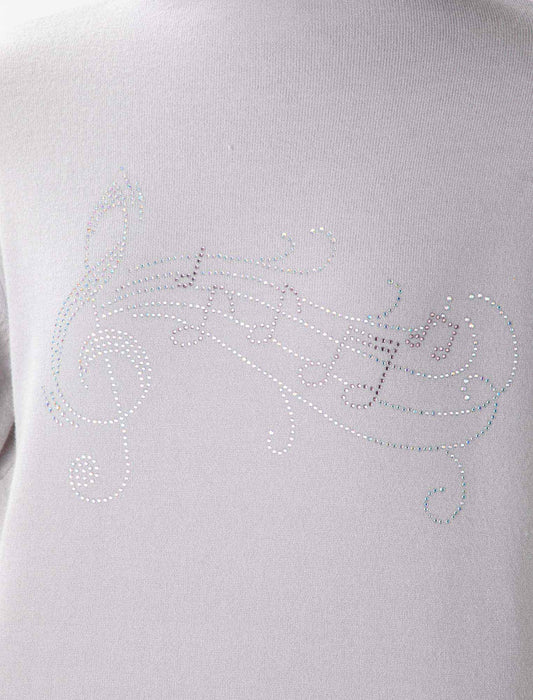 ＜Northmallオリジナル＞メロディラインストーンボトルネックニット