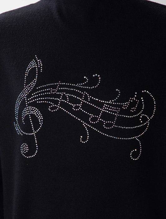 ＜Northmallオリジナル＞メロディラインストーンボトルネックニット