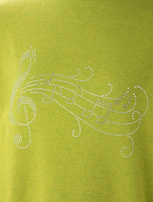 ＜Northmallオリジナル＞メロディラインストーンボトルネックニット