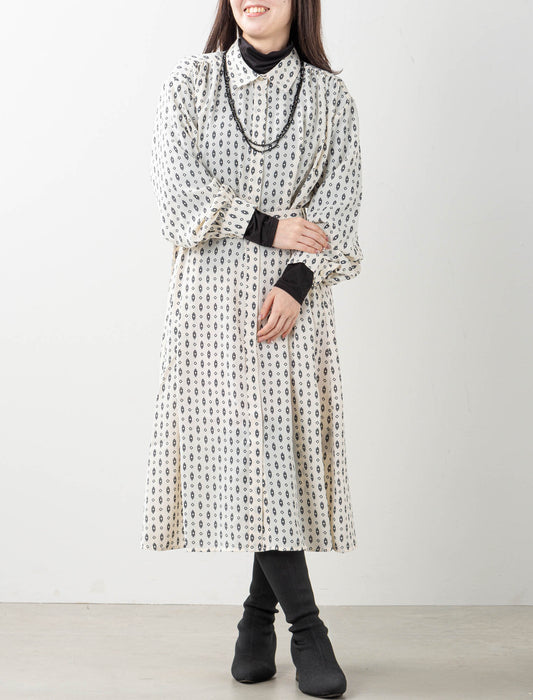 ＜Northmallオリジナル＞プリント幾何学ワンピース