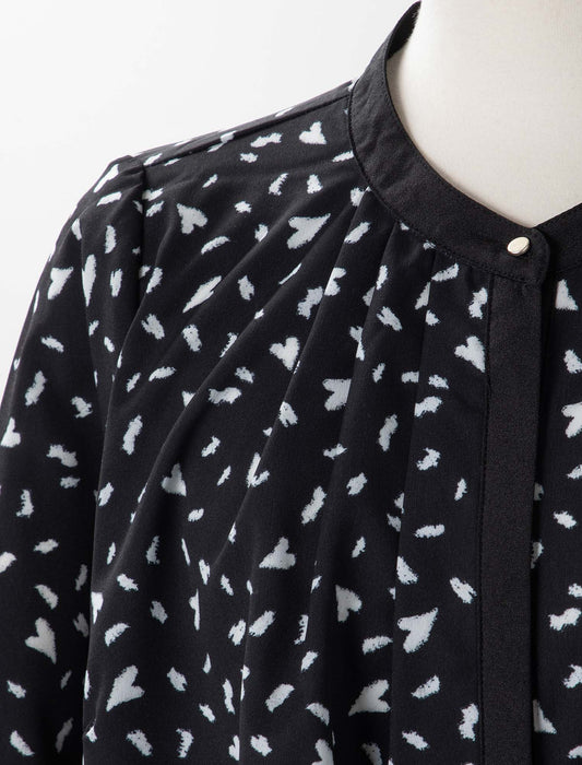 ＜Northmallオリジナル＞ハートプリントタックブラウス