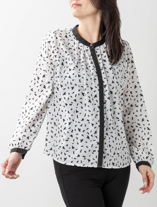 ＜Northmallオリジナル＞ハートプリントタックブラウス