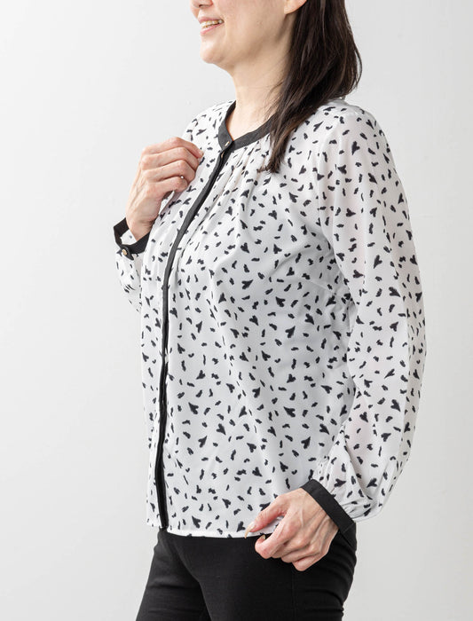 ＜Northmallオリジナル＞ハートプリントタックブラウス