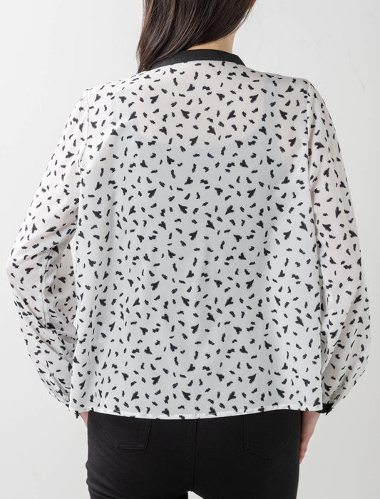 ＜Northmallオリジナル＞ハートプリントタックブラウス