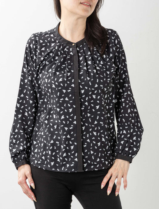 ＜Northmallオリジナル＞ハートプリントタックブラウス