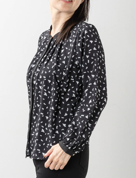 ＜Northmallオリジナル＞ハートプリントタックブラウス