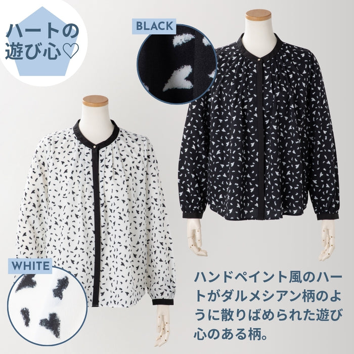＜Northmallオリジナル＞ハートプリントタックブラウス