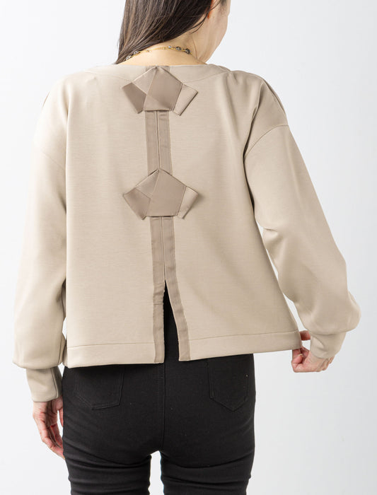 ＜Northmallオリジナル＞バックリボンテープ付ダンボールニット