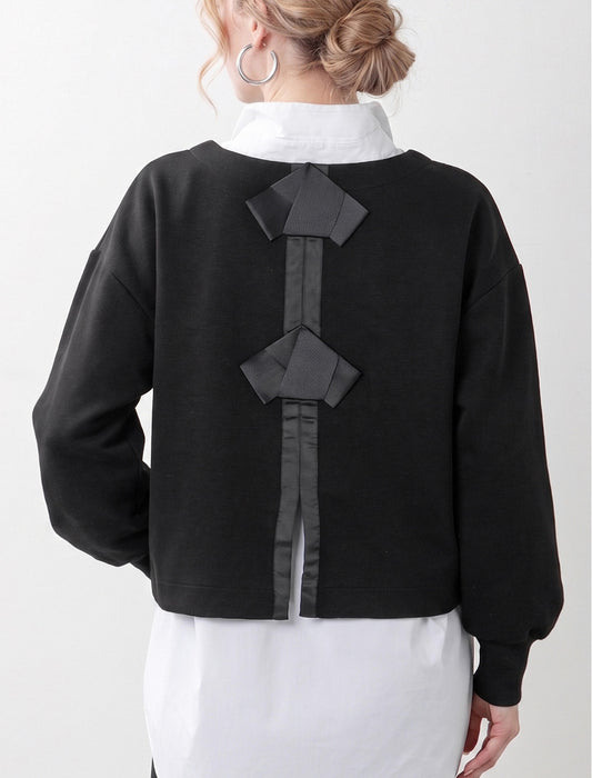 ＜Northmallオリジナル＞バックリボンテープ付ダンボールニット