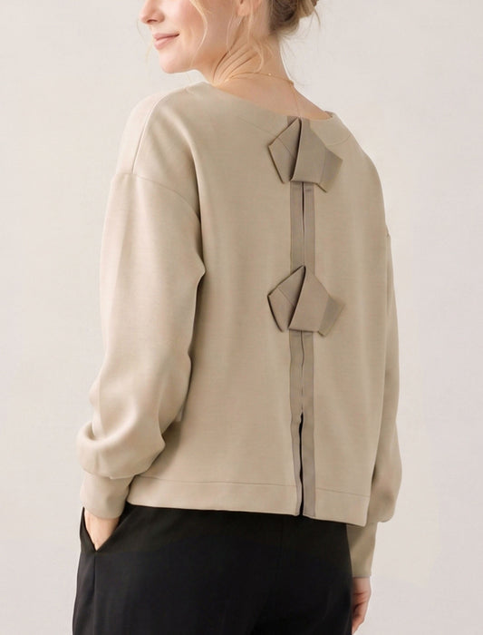 ＜Northmallオリジナル＞バックリボンテープ付ダンボールニット