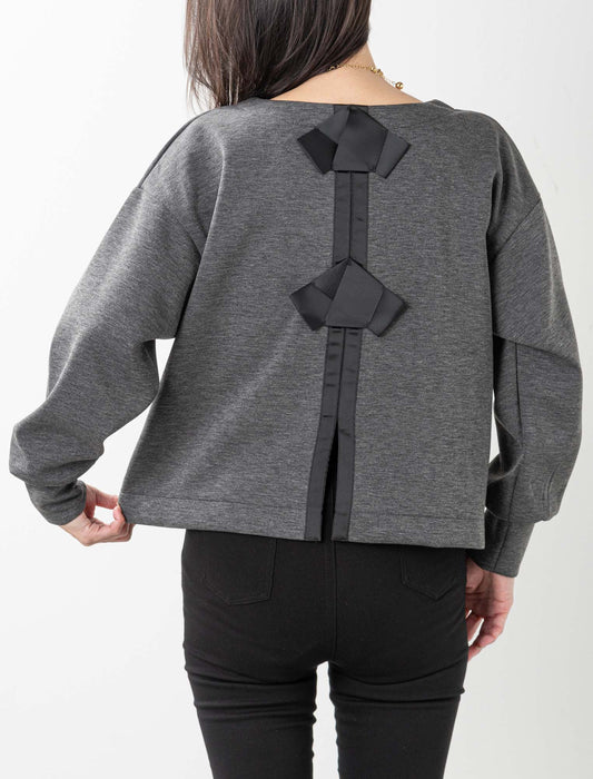 ＜Northmallオリジナル＞バックリボンテープ付ダンボールニット