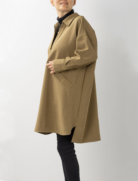 ＜Northmallオリジナル＞スキッパーカラーチュニック