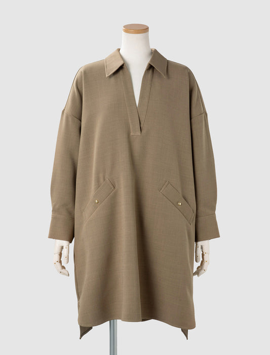 ＜Northmallオリジナル＞スキッパーカラーチュニック