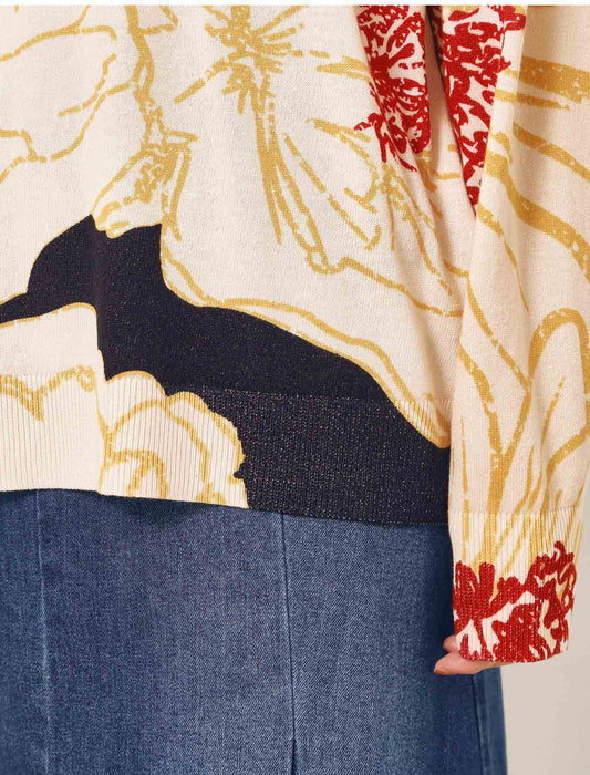 フラワーヴィンテージプリントプルオーバー