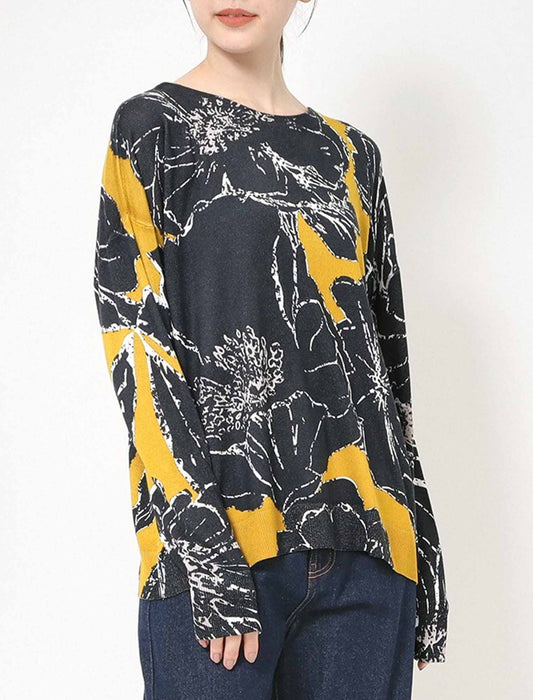 フラワーヴィンテージプリントプルオーバー