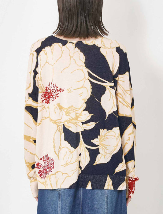 フラワーヴィンテージプリントプルオーバー