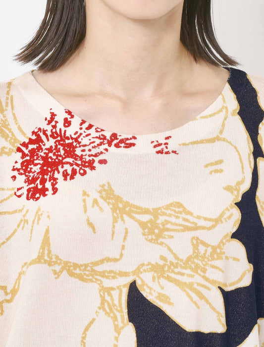 フラワーヴィンテージプリントプルオーバー