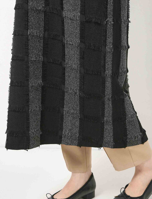 ジャガードフリンジワンピース