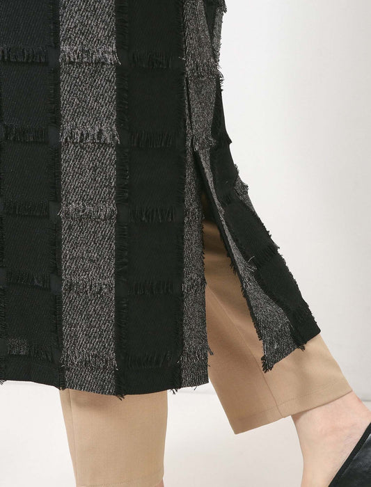 ジャガードフリンジワンピース