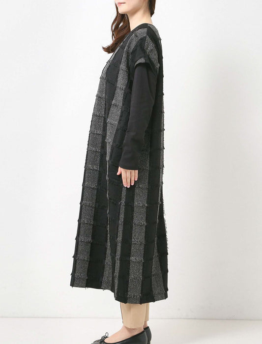 ジャガードフリンジワンピース