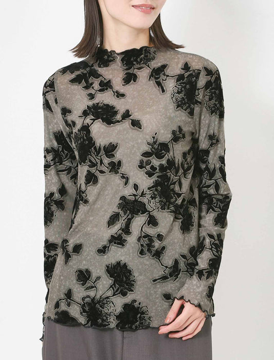 フロッキージャガードレイヤープルオーバー