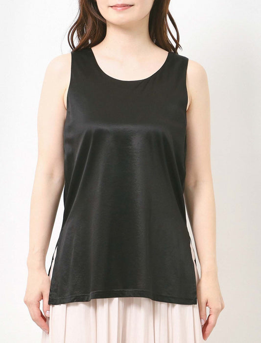 サテンスリットタンクトップ