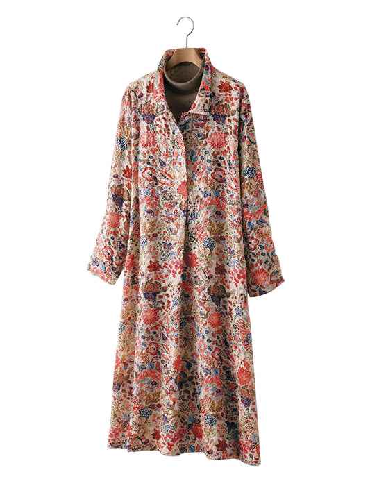 【受注】ふくれ素材プリントワンピース