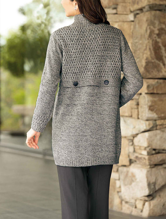 【受注】編み地変化ニットジャケット　