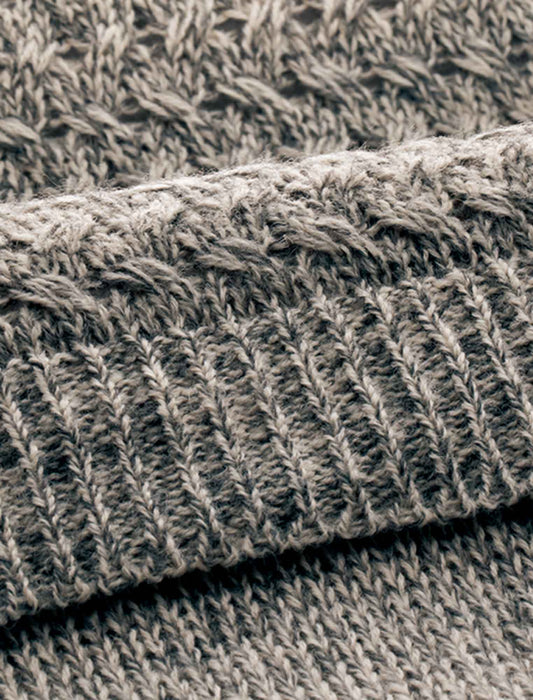 【受注】編み地変化ニットジャケット　