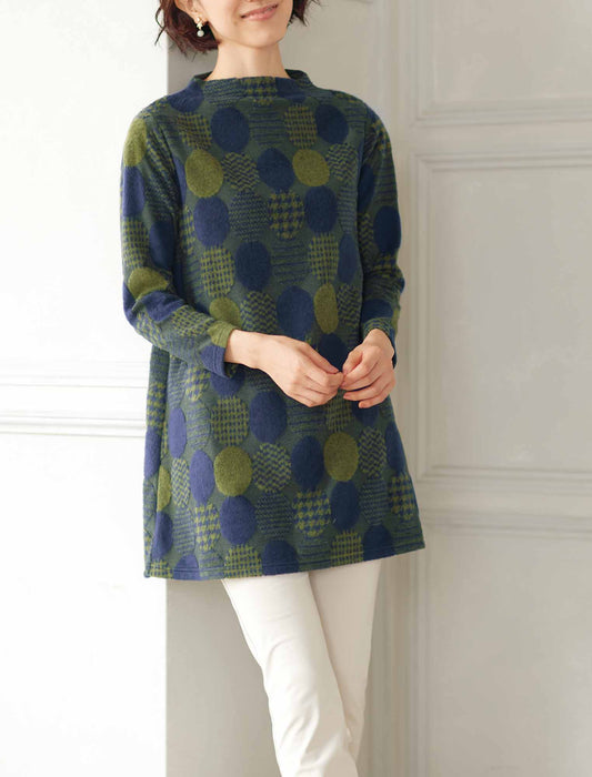 【受注】サークル柄起毛チュニック