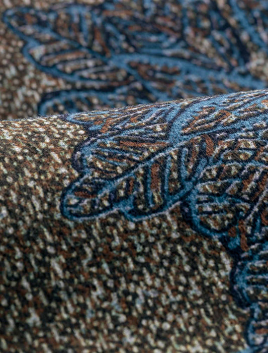 【受注】起毛素材ボトルネックプリントワンピース　