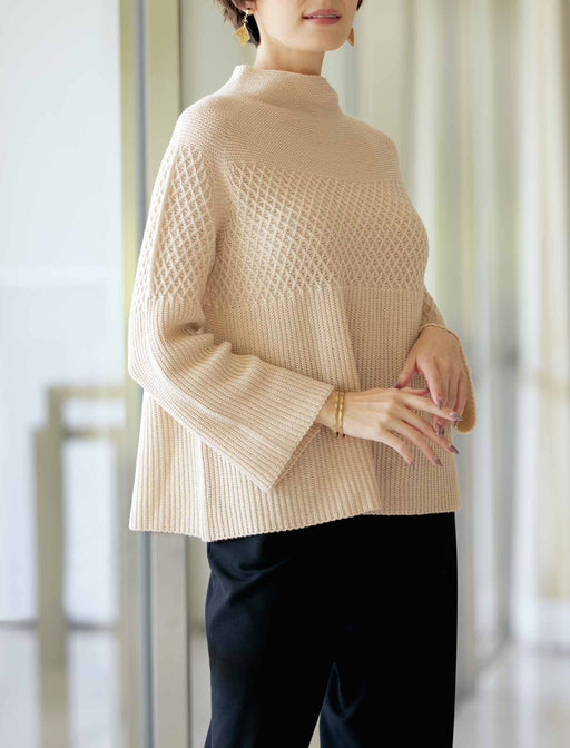 OTTOLINGER フード付きニットセーター XS ブラック/ベージュ OTTOLINGER フード付きニットセーター XS ブラック/ベージュ