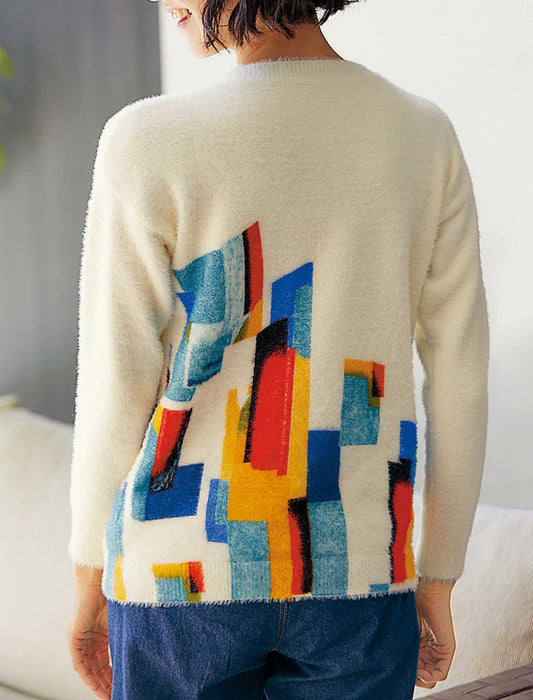 【受注】パリジェンヌ柄シャギーセーター