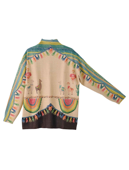 【受注】カラフルプリントカーディガン　