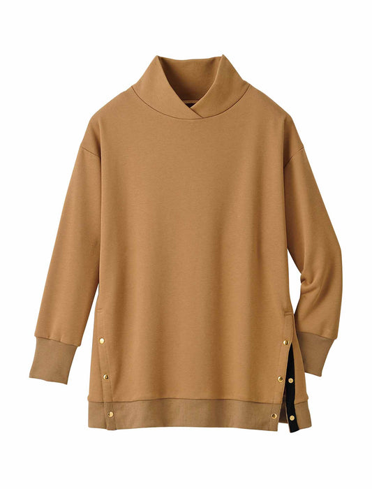 【受注】サイドボタンフードレスパーカー