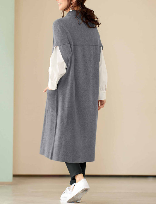 【受注】ニットロングジレ