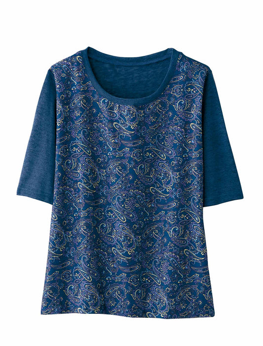 【受注】レースプリント切替カットソーアンサンブル