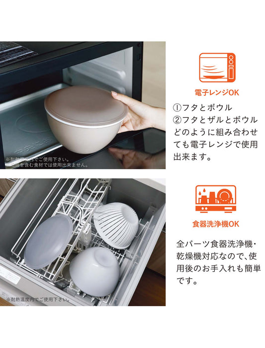 これ一つで10役こなせる耐熱レンジざるボールセット　