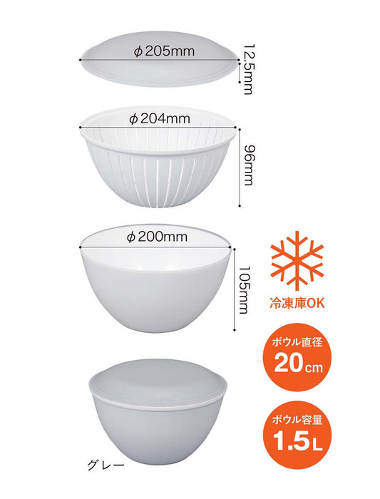 これ一つで10役こなせる耐熱レンジざるボールセット　