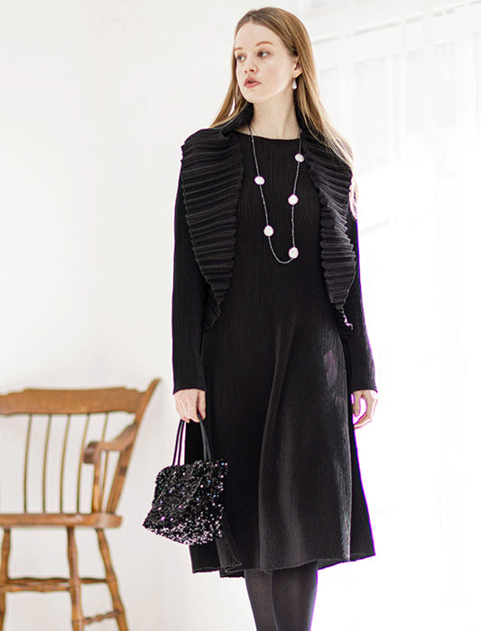 ＜SPECCHIO＞シャトル フェイドアウトプリーツショールカラージャケット