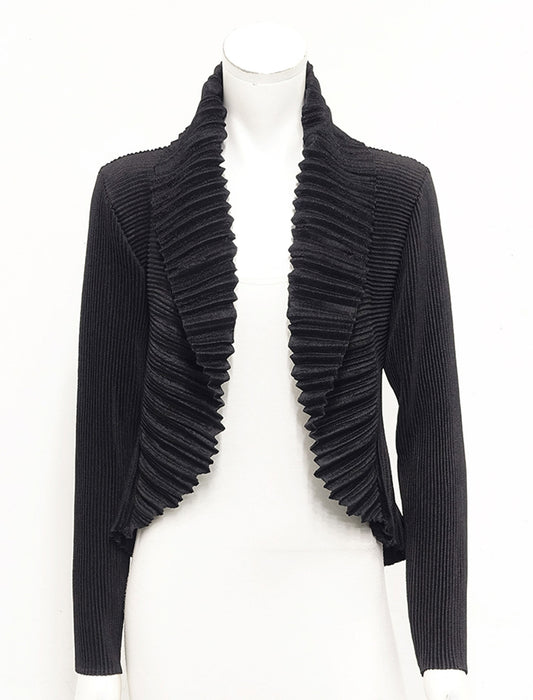 ＜SPECCHIO＞シャトル フェイドアウトプリーツショールカラージャケット