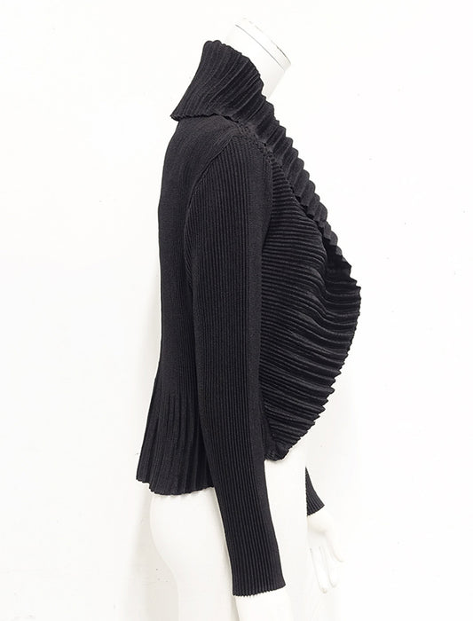 ＜SPECCHIO＞シャトル フェイドアウトプリーツショールカラージャケット