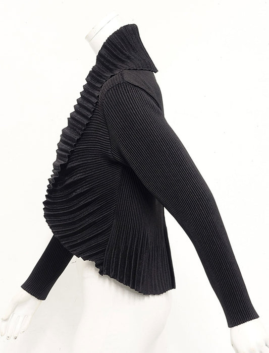 ＜SPECCHIO＞シャトル フェイドアウトプリーツショールカラージャケット